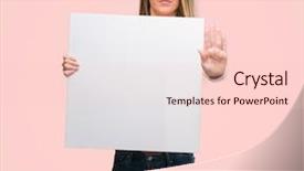  Presentation with advertising - Presentation design consisting of forbidden - beautiful young woman holding advertising background and a lemonade colored foreground