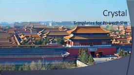  Presentation with forbidden city - Cool new theme with forbidden city in the morning backdrop and a light blue colored foreground
