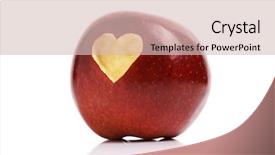  Presentation with forbidden love - Theme enhanced with miss you - forbidden fruit red delicious apple background and a lemonade colored foreground