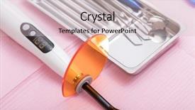  Presentation with sterilized - Slide deck consisting of forceps - close-up shot of dental curing background and a lemonade colored foreground