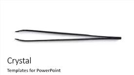  Presentation with one person black shadow - Slide deck enhanced with forceps - one black tweezers isolated background and a white colored foreground