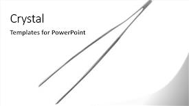  Presentation with white fragility - Slides featuring forceps on a white background background and a white colored foreground