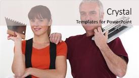  Presentation with romance nature couple - Beautiful PPT theme featuring forcing doors - couple of artisans backdrop and a  colored foreground