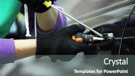  Presentation with car - Presentation consisting of forcing doors - man burglar stealing car background and a  colored foreground