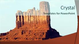  Presentation with arizona desert - Colorful theme enhanced with ford - majestic pinnacle of sandstone rock backdrop and a cool aqua colored foreground