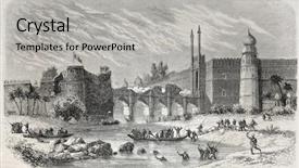  Presentation with journal - PPT layouts featuring ford - old view of saligmarh fort background and a light gray colored foreground