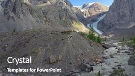  Presentation with ford - Audience pleasing PPT theme consisting of ford - panorama of small aktru glacier backdrop and a dark gray colored foreground