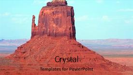  Presentation with arizona desert - Presentation enhanced with ford - west mitten butte rising above background and a red colored foreground