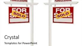  Presentation with real estate - Beautiful slides featuring foreclosure for sale real estate backdrop and a cream colored foreground