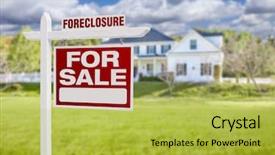  Presentation with foreclosure - Cool new theme with foreclosure home for sale real backdrop and a yellow colored foreground