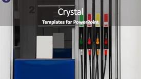  Presentation with petrol station - Colorful slide set enhanced with forecourt - modern petrol station closeup backdrop and a dark gray colored foreground