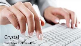  Presentation with human immune system - Theme enhanced with forefinger going to press key background and a sky blue colored foreground