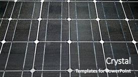  Presentation with photovoltaic - Audience pleasing PPT theme consisting of forefront - detail of a photovoltaic panel backdrop and a dark gray colored foreground
