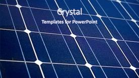  Presentation with photovoltaic - Colorful presentation design enhanced with forefront - detail of a photovoltaic panel backdrop and a ocean colored foreground