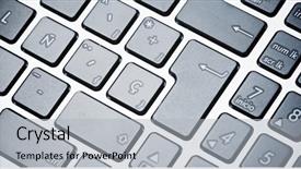  Presentation with keyboard - Slide deck consisting of forefront of a gray laptop background and a light gray colored foreground