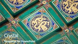  Presentation with forbidden city - Cool new PPT theme with forefront of a wall decorated backdrop and a  colored foreground