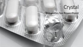  Presentation with pills - Slide deck consisting of forefront of a white medicine background and a light gray colored foreground