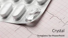  Presentation with pills - Theme with forefront of a white medicine background and a light gray colored foreground