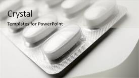  Presentation with medicine - Presentation design featuring forefront of a white medicine background and a light gray colored foreground