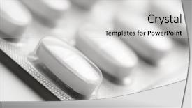  Presentation with pills - PPT theme consisting of forefront of a white medicine background and a light gray colored foreground