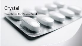  Presentation with medical pill medicine white blue - PPT theme having forefront of a white medicine background and a white colored foreground