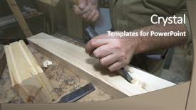  Presentation with carpenter - Amazing PPT layouts having forefront of the hands backdrop and a dark gray colored foreground