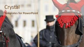  Presentation with prague - Slide set consisting of forefront of tourism chariot horses background and a lemonade colored foreground