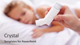  Presentation with illness - Slide set featuring foreground - asthma or other respiratory background and a light gray colored foreground