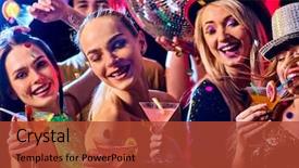  Presentation with cocktail party - Amazing slide set having foreground and disco ball backdrop and a  colored foreground