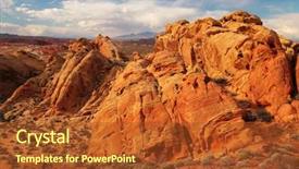  Presentation with fire red - Theme having foreground and red rocks background and a  colored foreground