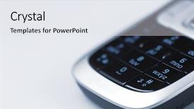  Presentation with cell - Presentation with foreground of a mobile phone background and a sky blue colored foreground