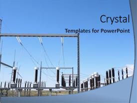 Foreground Of An Electrical Substation PPT template 24 | CrystalGraphics