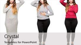  Presentation with flu virus - Beautiful PPT theme featuring forehead for illness and fever backdrop and a light gray colored foreground