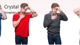  Presentation with fever - Slide set with forehead for illness and fever background and a lemonade colored foreground