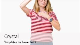  Presentation with common cold cough contagious virus - Slide set featuring forehead for illness and fever background and a white colored foreground