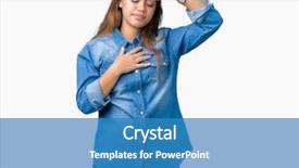  Presentation with flu virus - Slides with forehead for illness and fever background and a teal colored foreground