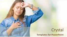  Presentation with flu virus - Cool new theme with forehead for illness and fever backdrop and a soft green colored foreground