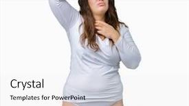  Presentation with flu virus - Beautiful PPT theme featuring forehead for illness and fever backdrop and a white colored foreground