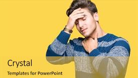  Presentation with bird flu virus - PPT theme having forehead for illness and fever background and a yellow colored foreground