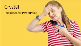  Presentation with common cold cough contagious virus - Presentation design featuring forehead for illness and fever background and a yellow colored foreground