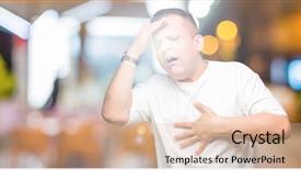  Presentation with flu virus - Amazing PPT layouts having forehead for illness and fever backdrop and a lemonade colored foreground