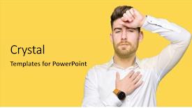  Presentation with flu virus - PPT theme consisting of forehead for illness and fever background and a yellow colored foreground