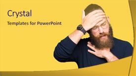  Presentation with bird flu virus - PPT theme consisting of forehead for illness and fever background and a yellow colored foreground