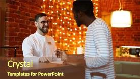  Presentation with foreign - Audience pleasing theme consisting of foreigin travell - happy hotel receptionist talking backdrop and a  colored foreground