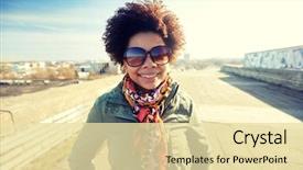  Presentation with african people - PPT layouts consisting of foreigin travell - tourism travel people international background and a blonde colored foreground