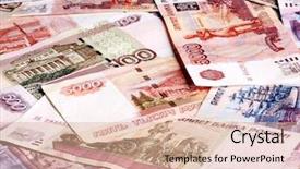  Presentation with money volt - Cool new slides with background of money russian rouble backdrop and a lemonade colored foreground