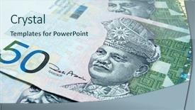  Presentation with foreign currency exchange - Cool new slides with foreign currency exchange - close up on 50 ringgit backdrop and a sky blue colored foreground
