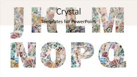  Presentation with foreign currency exchange - Colorful slides enhanced with foreign currency exchange - money font - alphabet backdrop and a  colored foreground