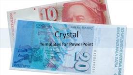  Presentation with swiss roll - Slide set consisting of foreign currency exchange - swiss francs background and a light blue colored foreground