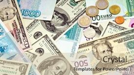  Presentation with foreign currency exchange - Beautiful PPT theme featuring forign exchange - foreign currency background backdrop and a soft green colored foreground